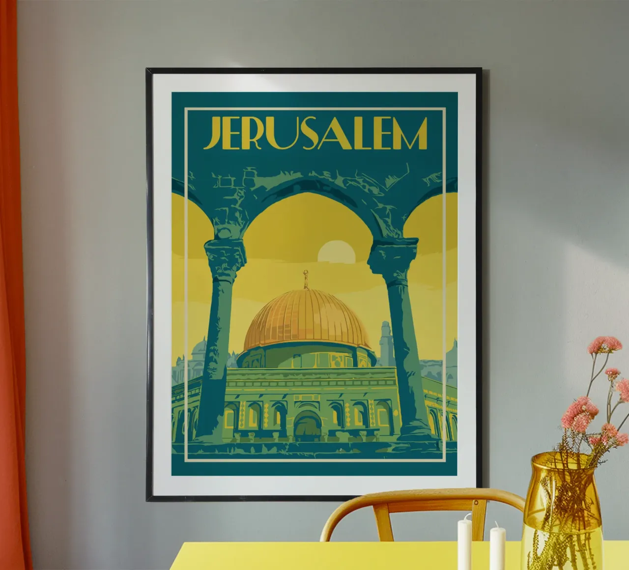 Gerusalemme poster con telaio in alluminio da hewitt shop