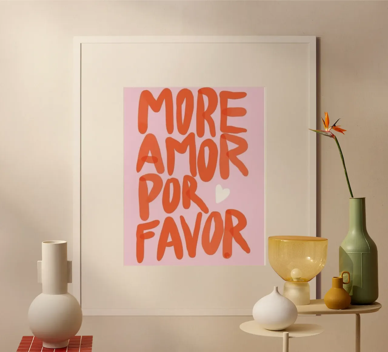 L'amore poster con telaio in legno da cosmos studio