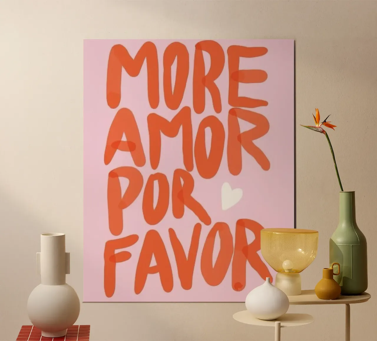 L'amore poster con telaio in legno da cosmos studio
