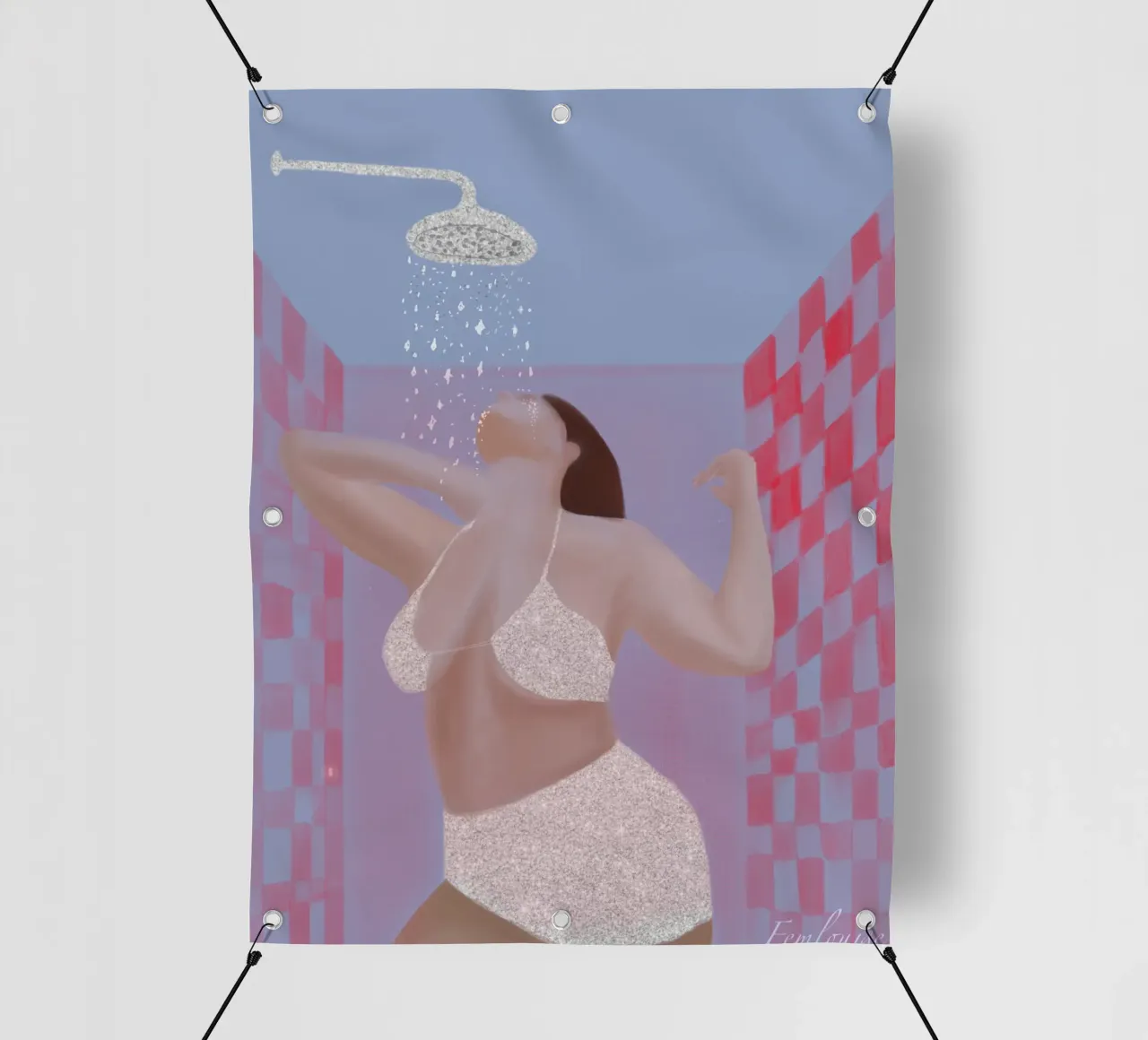 Self care telo in pvc da Femlouise.illustrations