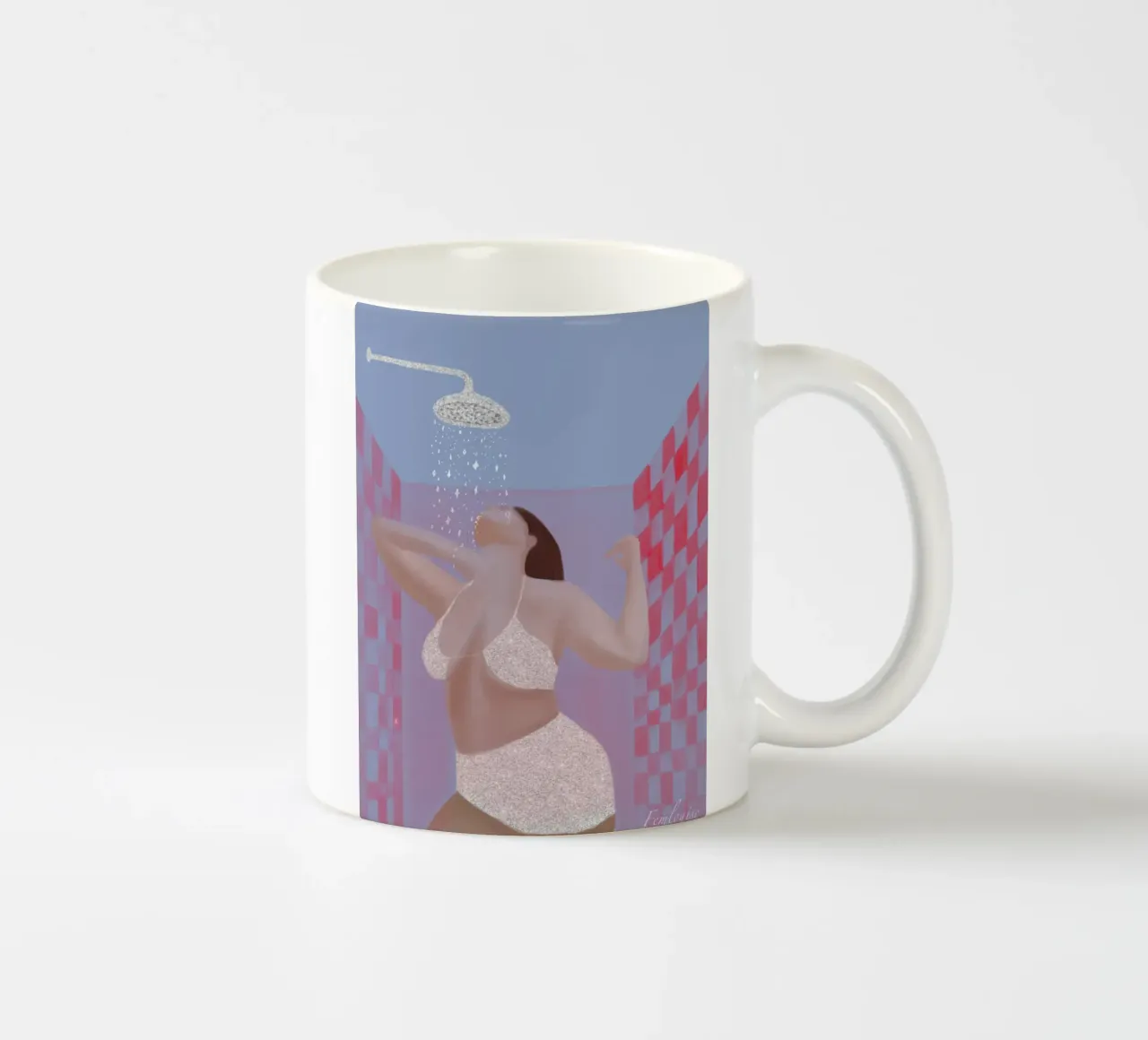 Self care tazza in ceramica da Femlouise.illustrations