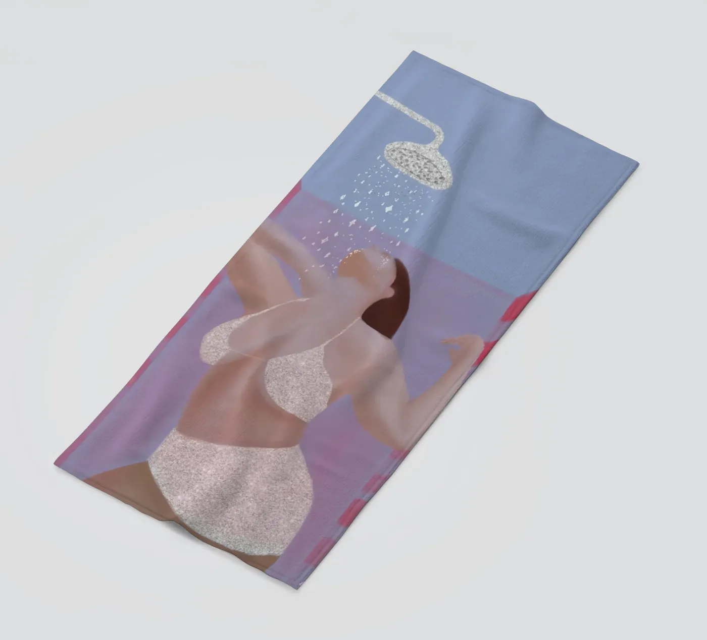 Self care beach towel by Femlouise.illustrations