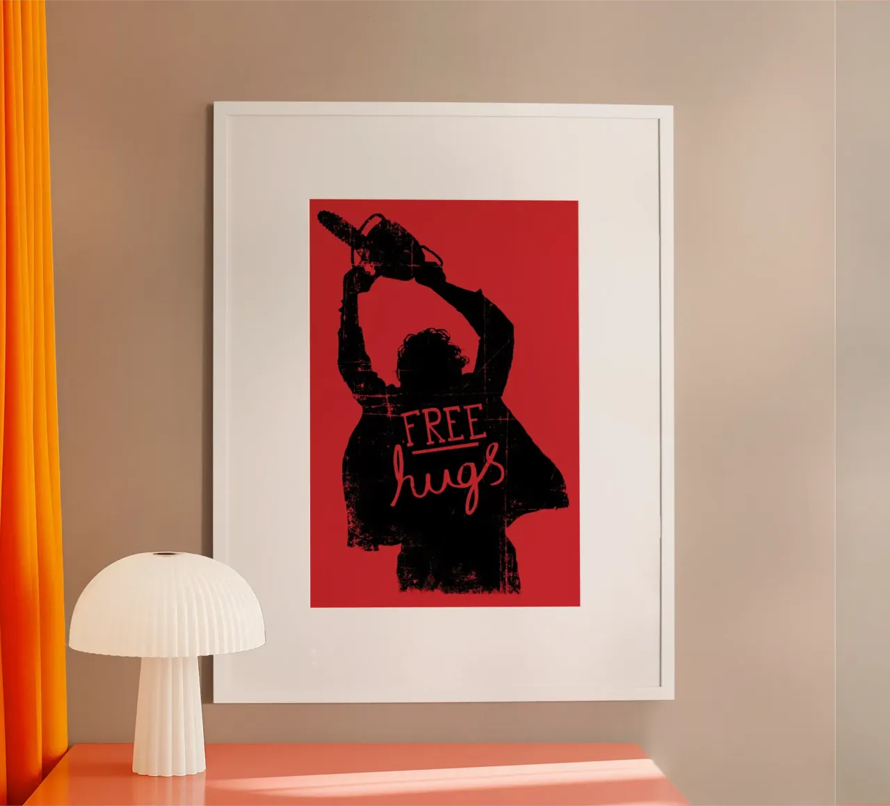 Free Hugs poster con telaio in legno da DinoMike