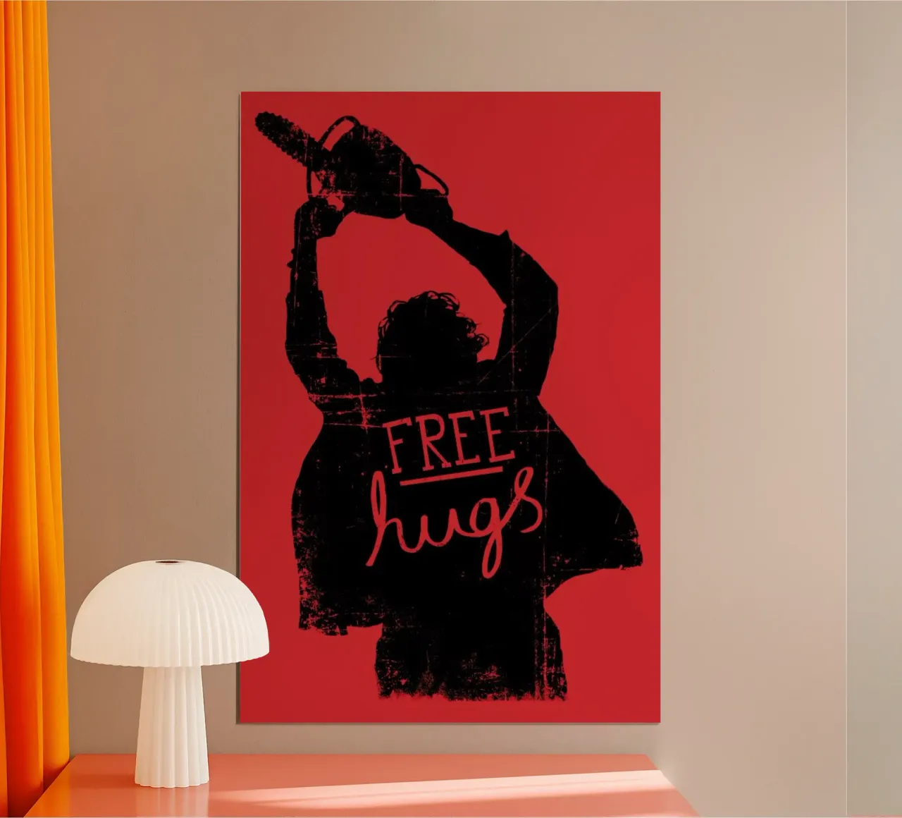 Free Hugs poster con telaio in legno da DinoMike