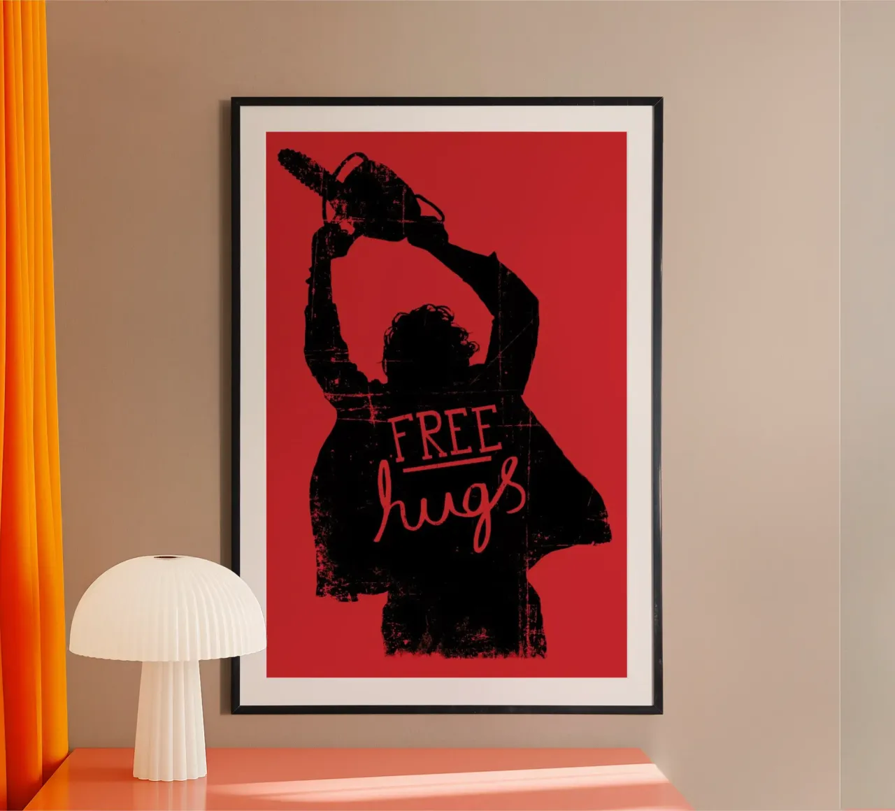 Free Hugs poster con telaio in legno da DinoMike
