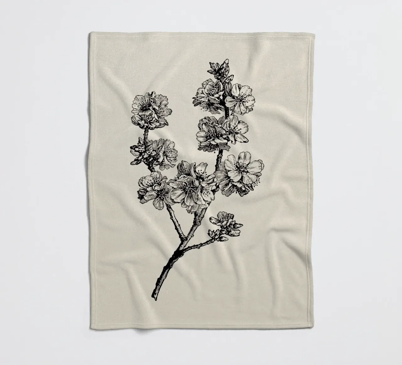 Apple Blossom Sketch no. 1 coperta in pile da apoloprints
