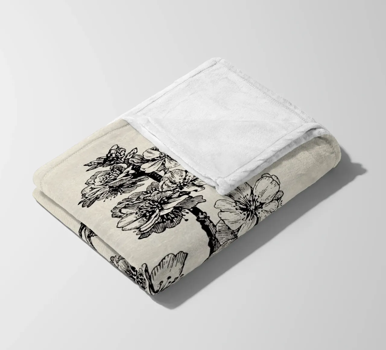 Apple Blossom Sketch no. 1 coperta in pile da apoloprints