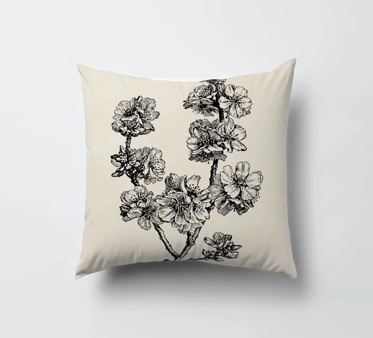 Apple Blossom Sketch no. 1 cuscino da apoloprints