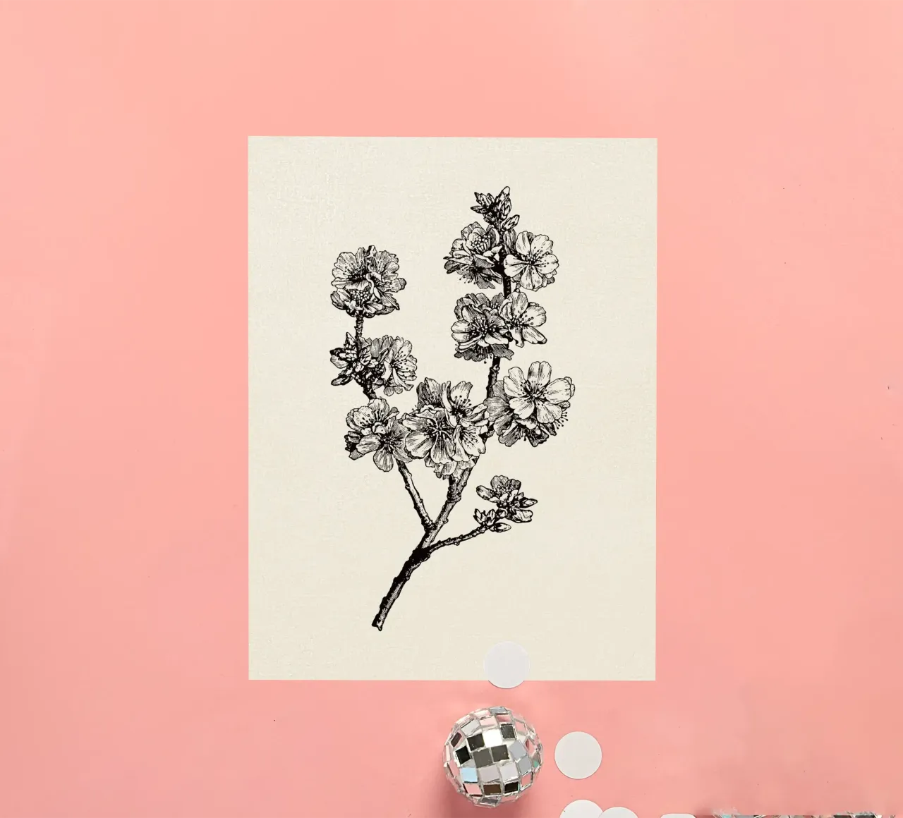 Apple Blossom Sketch no. 1 Sticker von apoloprints