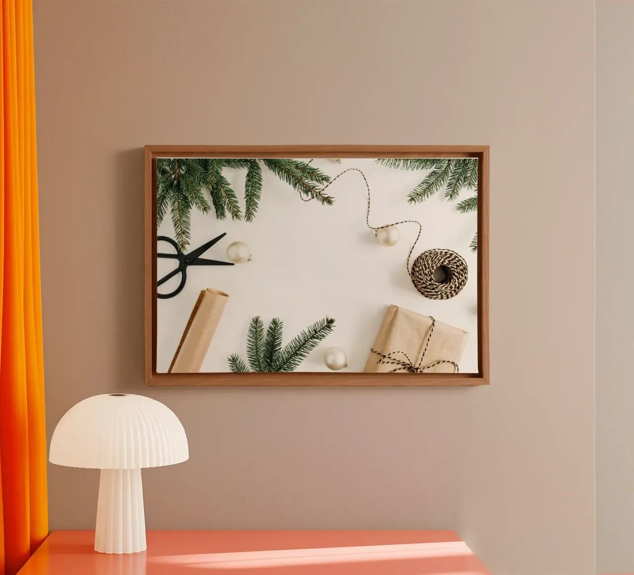 Bagliore invernale tela con Cornice a cassetta da StillVibe Home