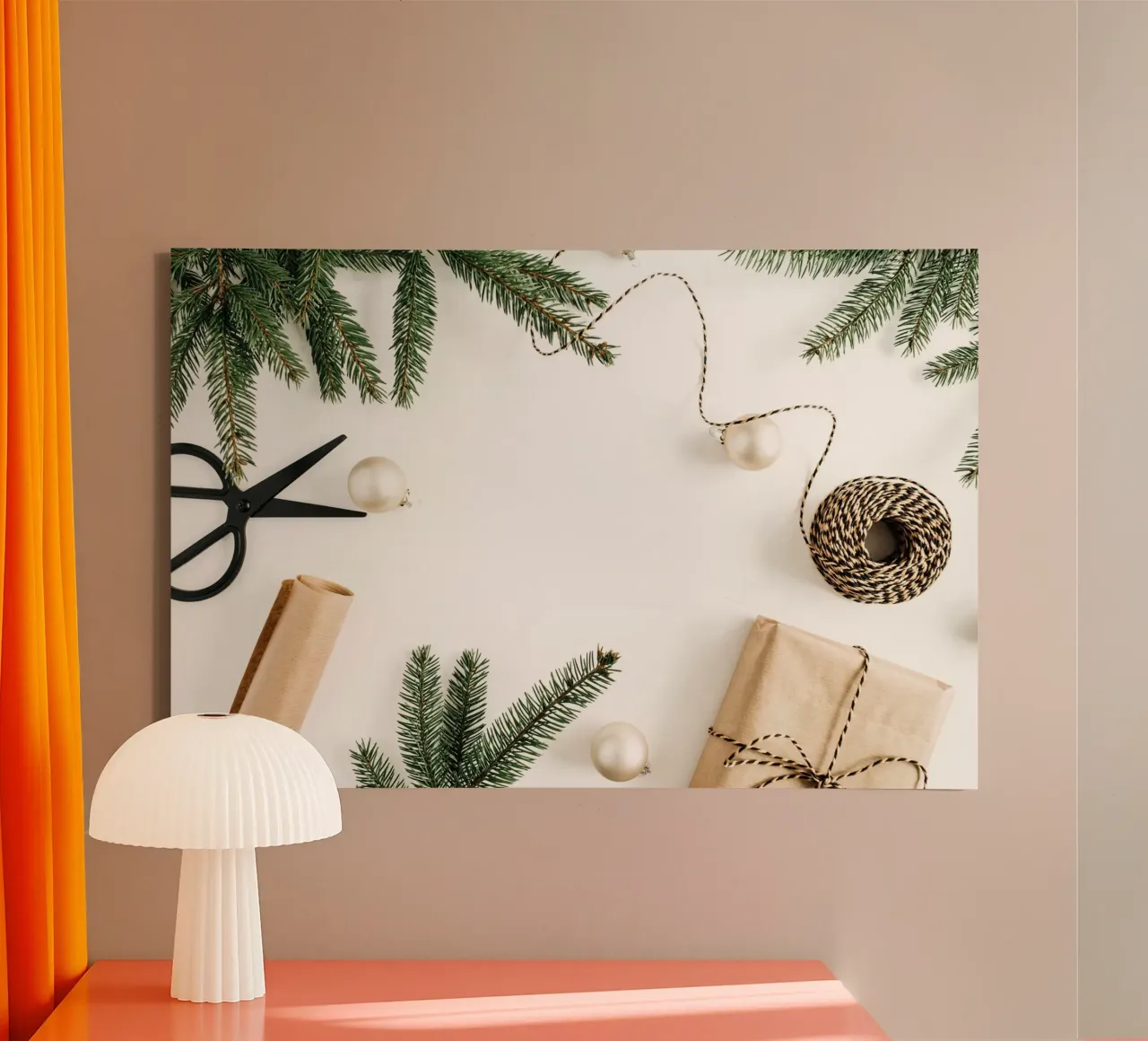 Bagliore invernale tela con Cornice a cassetta da StillVibe Home