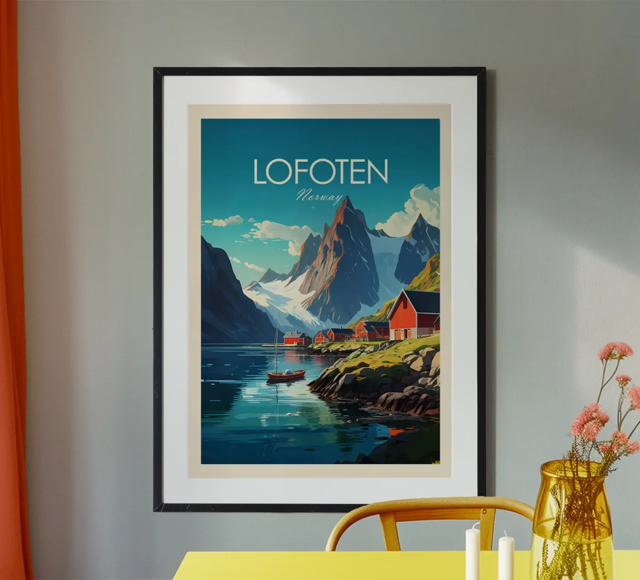 Lofoten Tradicional poster con marco de aluminio de hewitt shop