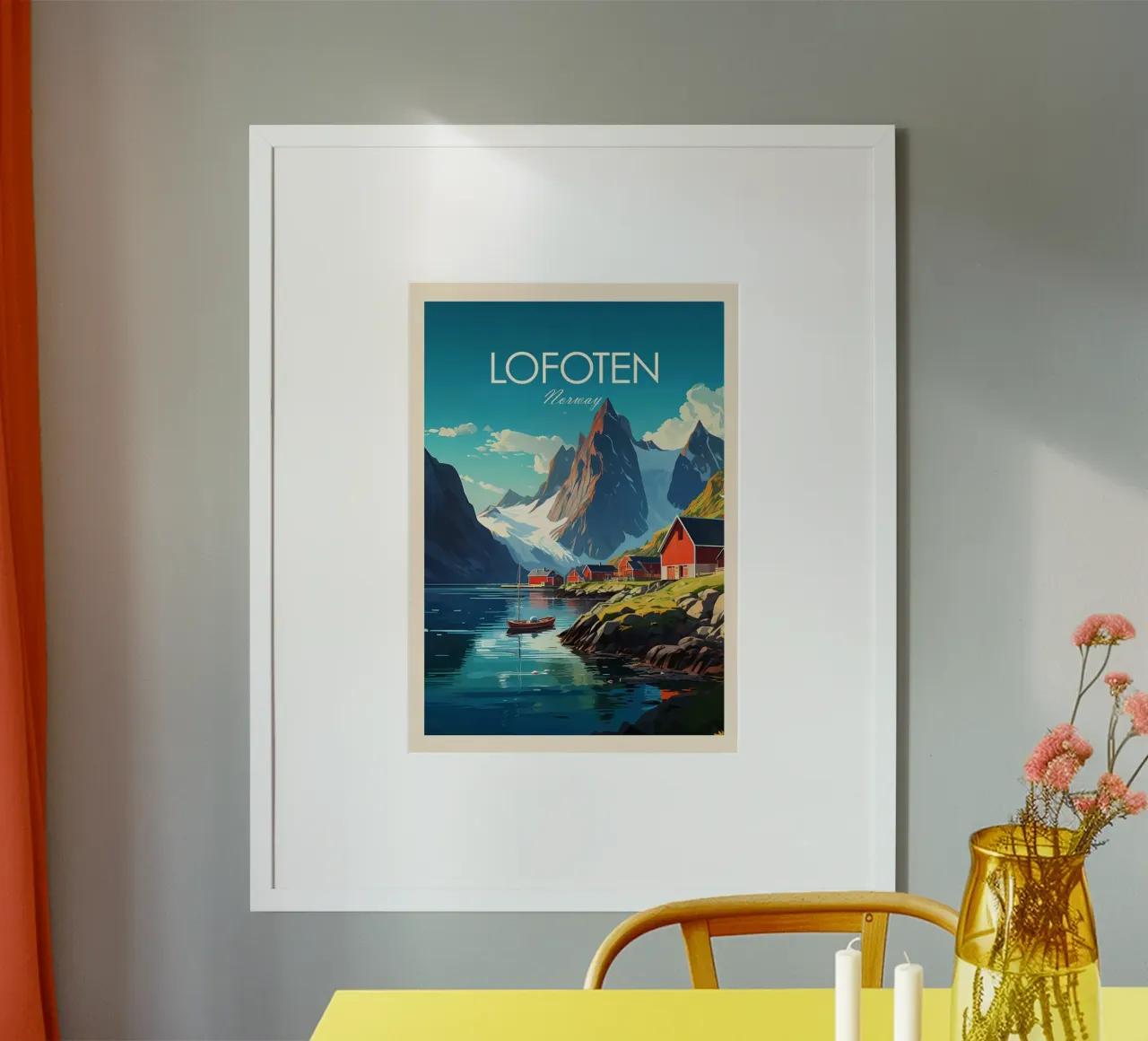 Lofoten Tradicional poster con marco de aluminio de hewitt shop