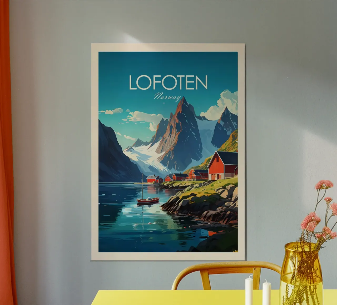 Lofoten Tradicional poster con marco de aluminio de hewitt shop