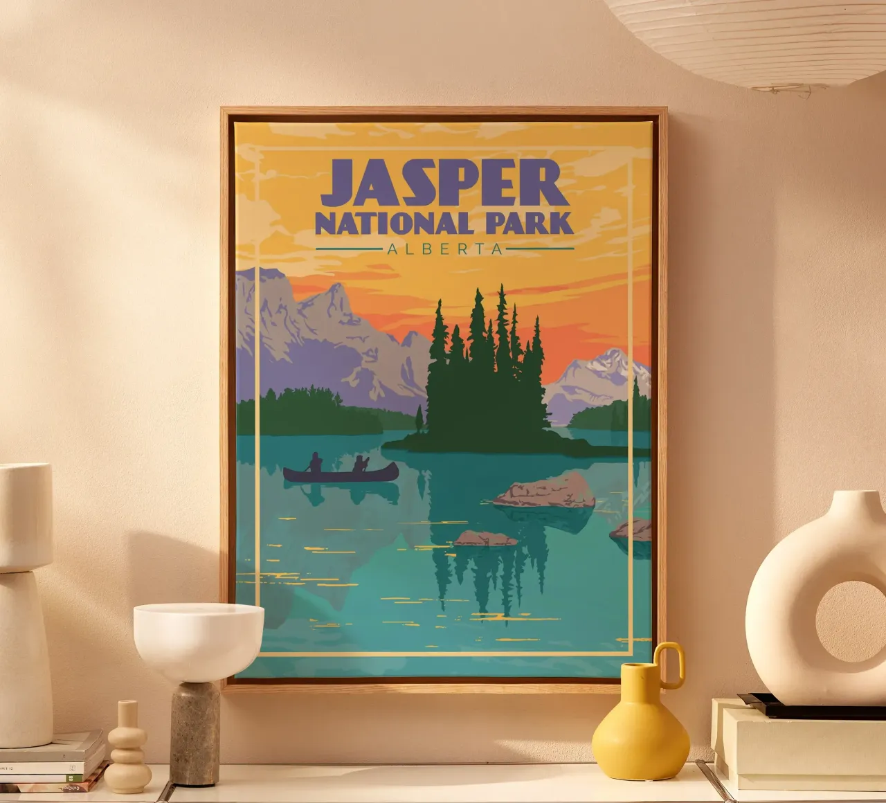 Parco nazionale di Jasper Alberta tela con Cornice a cassetta da hewitt shop