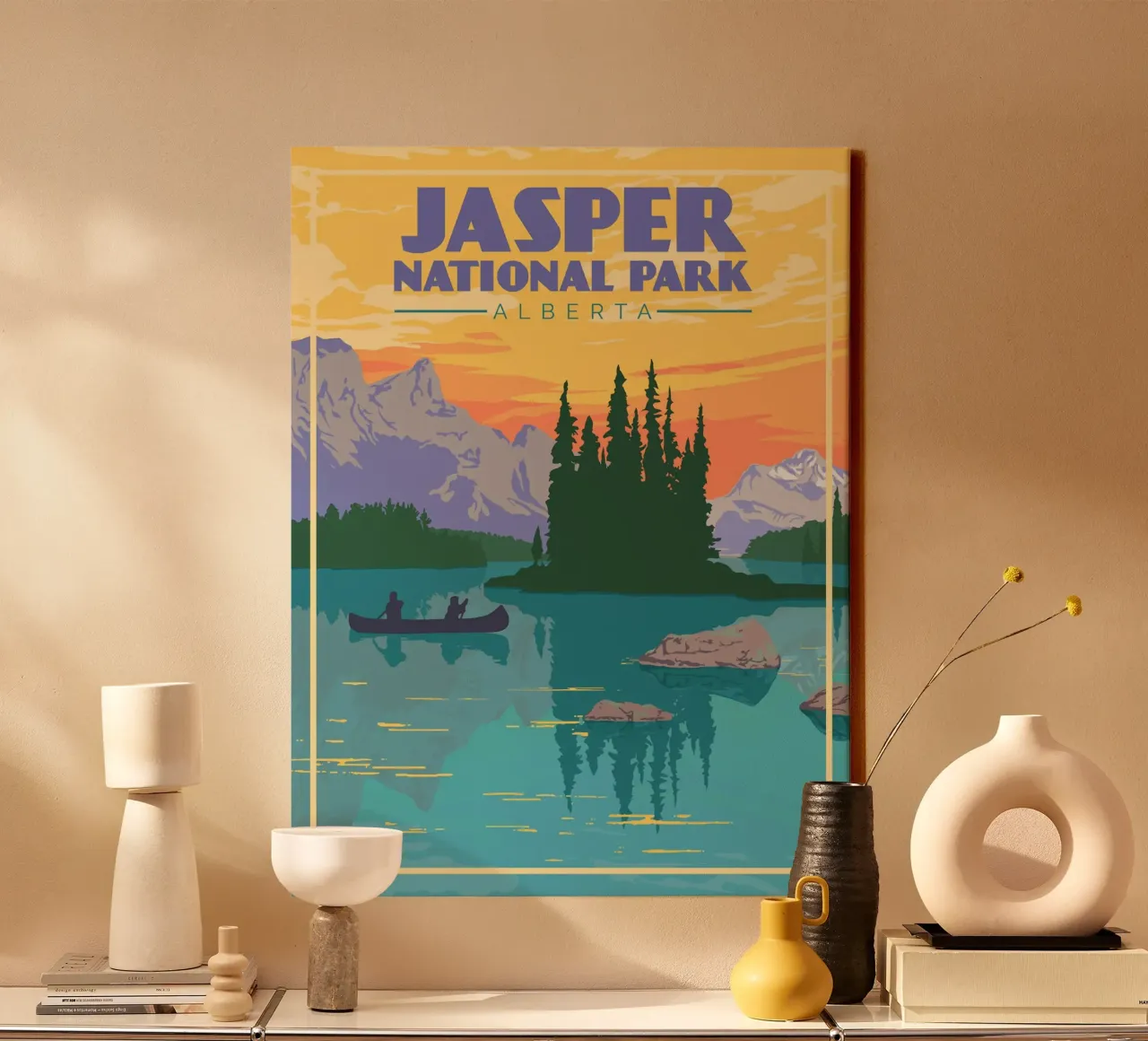 Parco nazionale di Jasper Alberta tela con Cornice a cassetta da hewitt shop
