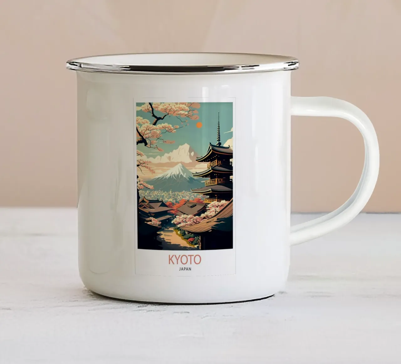 Viaggio Kyoto Giappone tazza in smalto da hewitt shop