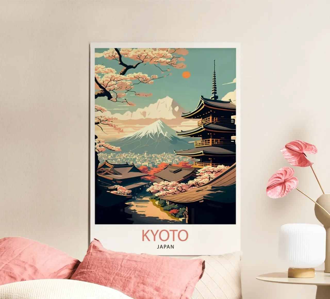 Viaggio Kyoto Giappone poster con telaio in alluminio da hewitt shop