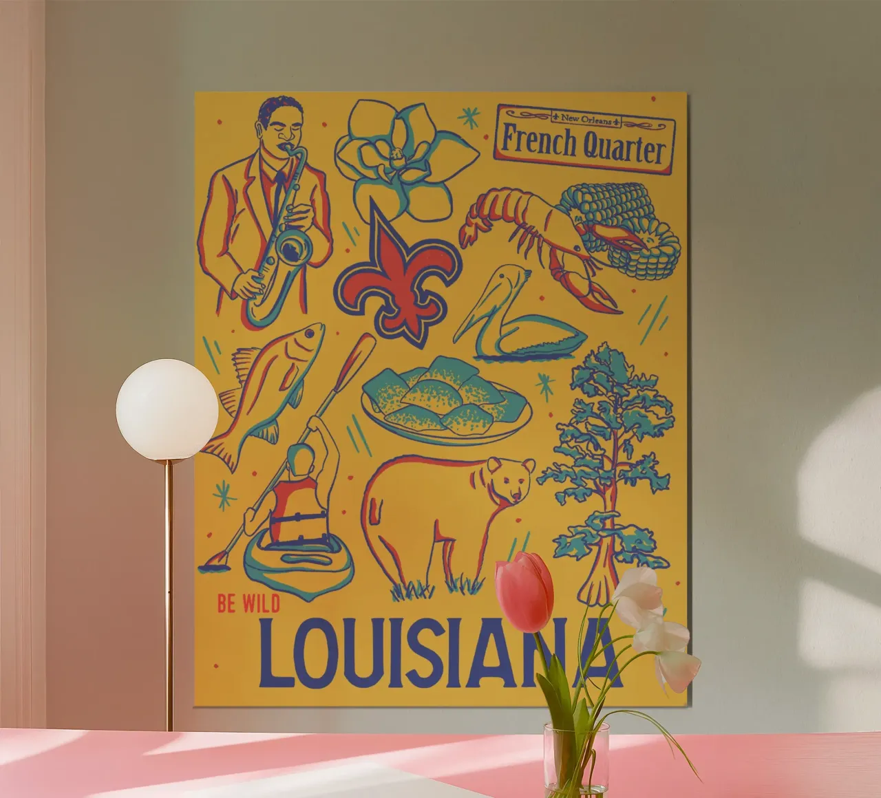 Louisiana State Poster poster da hewitt shop
