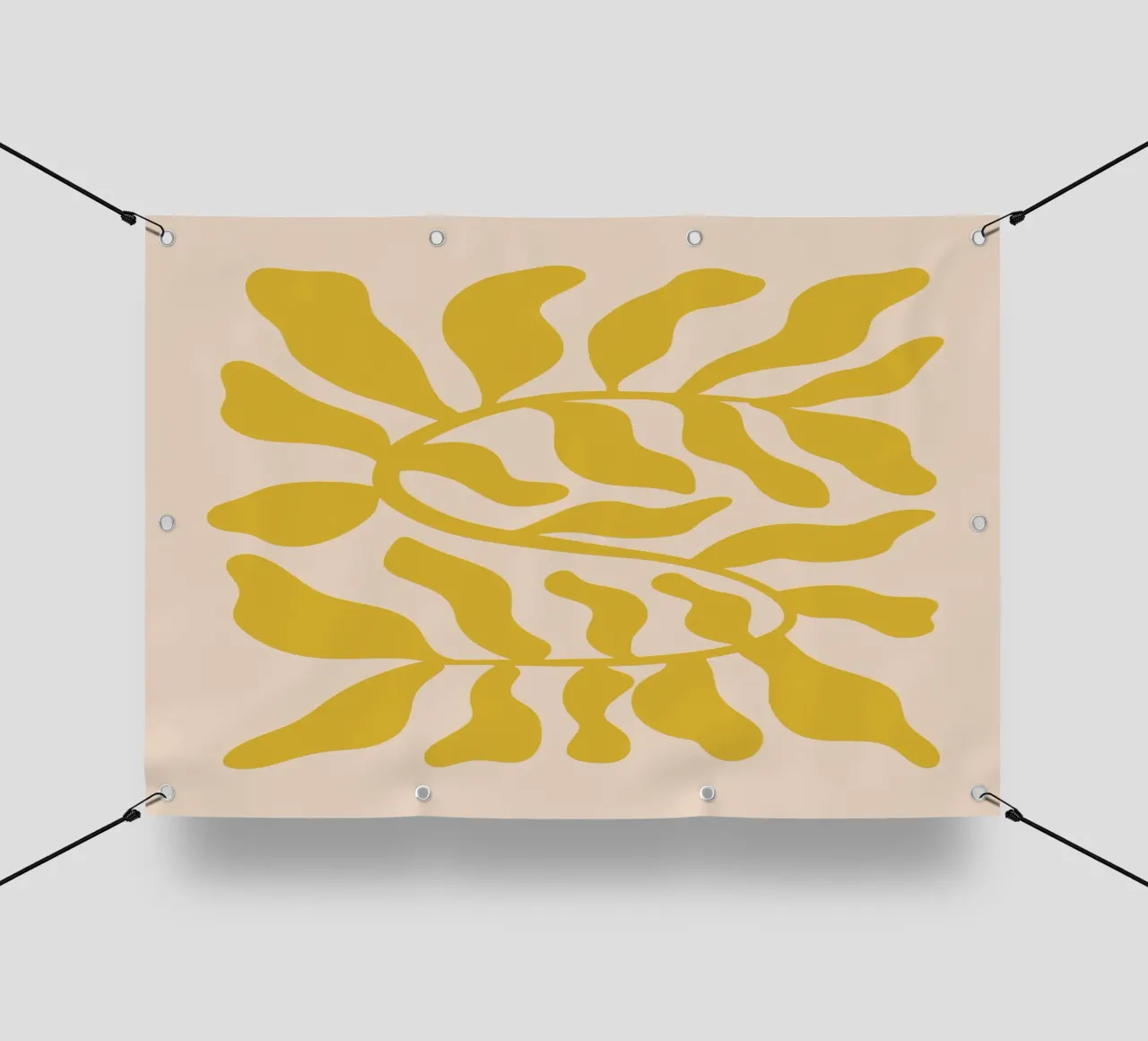 Sunlit Leaves telo in pvc da vintageshop