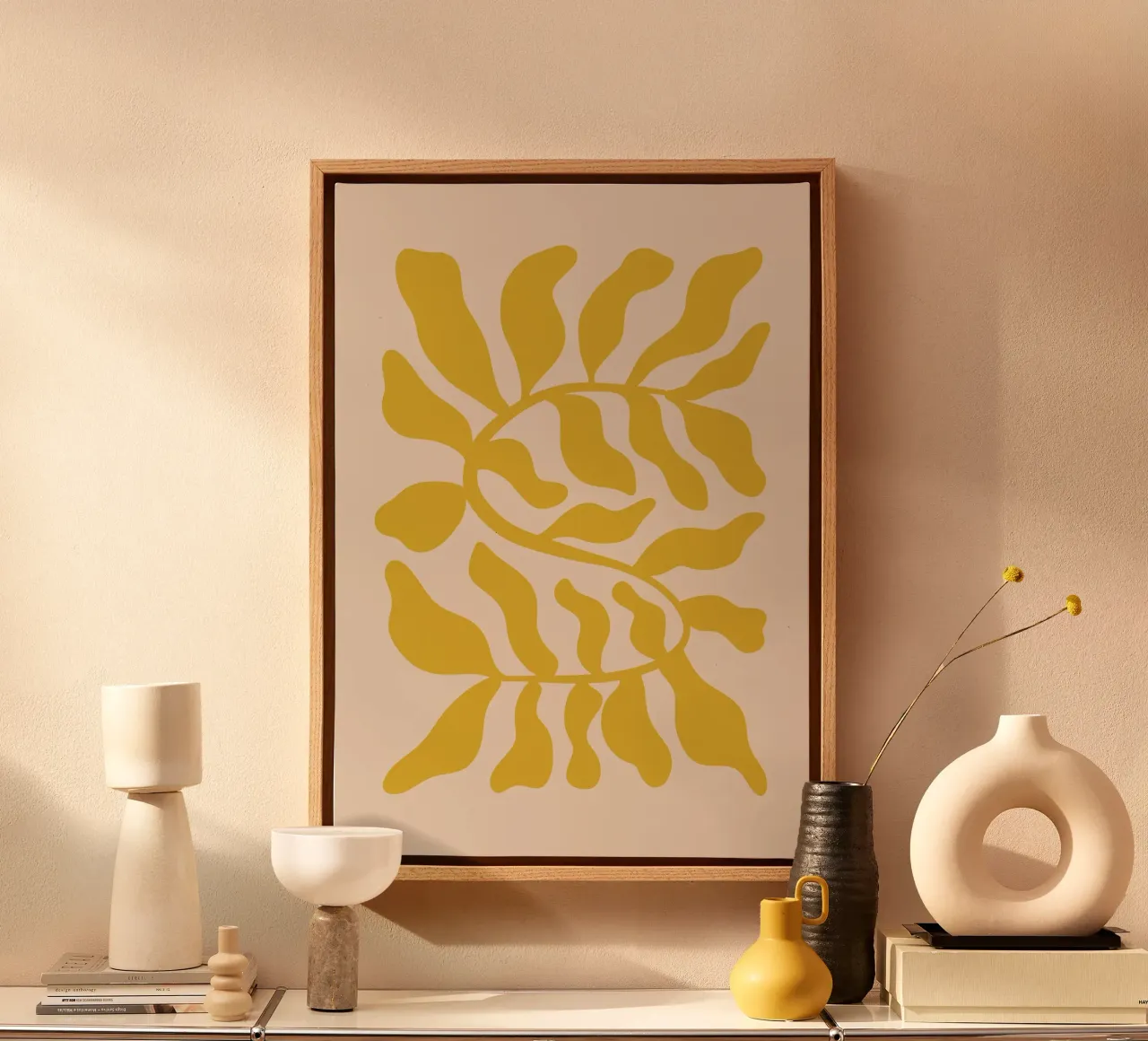 Sunlit Leaves tela con Cornice a cassetta da vintageshop