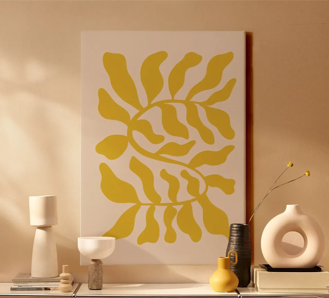 Sunlit Leaves tela con Cornice a cassetta da vintageshop