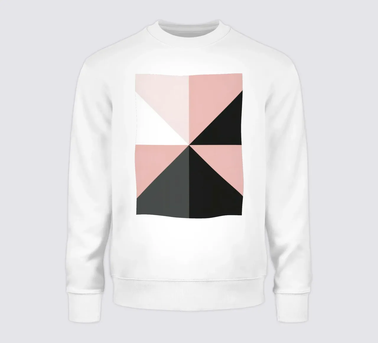 Composición geométrica abstracta de triángulos de color rosa sudadera de DesignDoodle