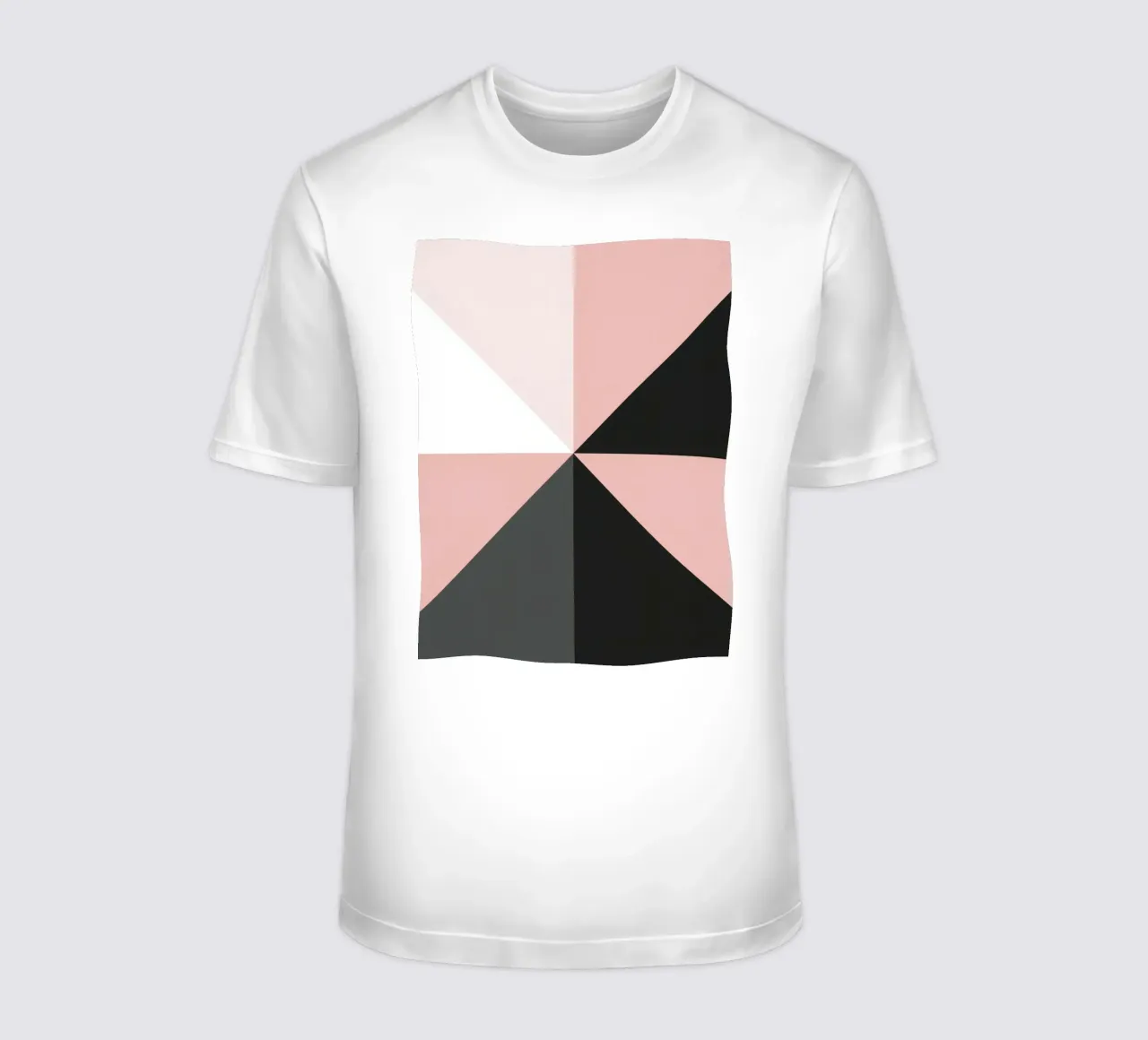 Composición geométrica abstracta de triángulos de color rosa camiseta de DesignDoodle