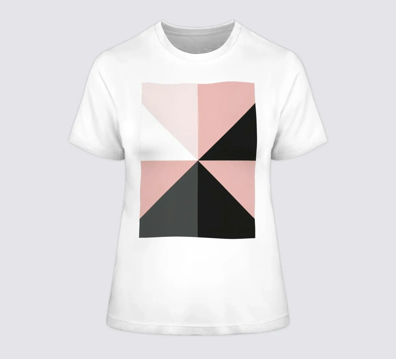 Composición geométrica abstracta de triángulos de color rosa camiseta de mujer de DesignDoodle