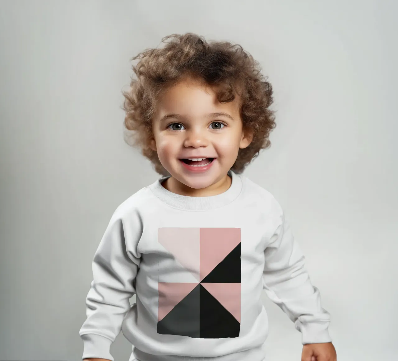 Composición geométrica abstracta de triángulos de color rosa sudadera de bebé de DesignDoodle