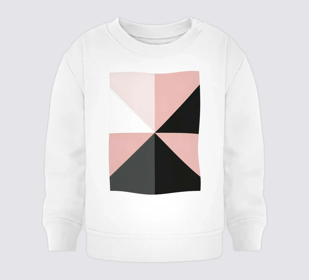 Composición geométrica abstracta de triángulos de color rosa sudadera de bebé de DesignDoodle