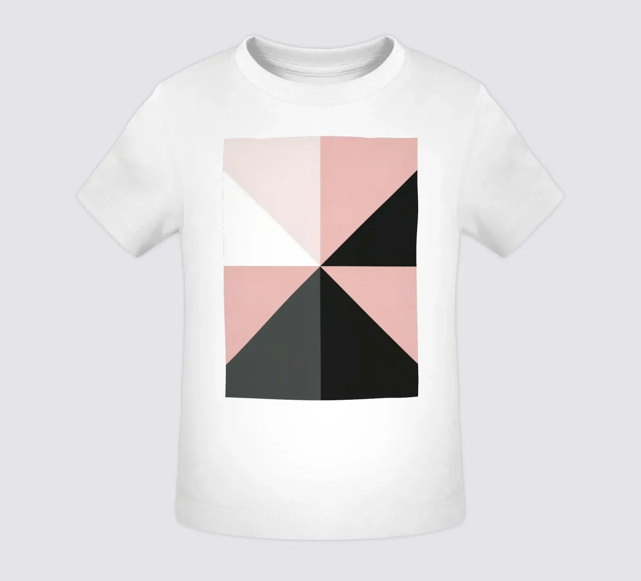 Composición geométrica abstracta de triángulos de color rosa camiseta de bebé de DesignDoodle