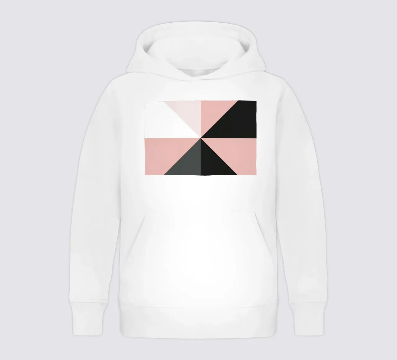 Composición geométrica abstracta de triángulos de color rosa sudadera con capucha para niño de DesignDoodle