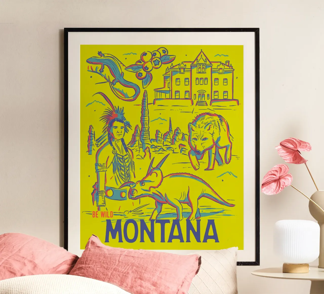 Montana State Poster poster da hewitt shop
