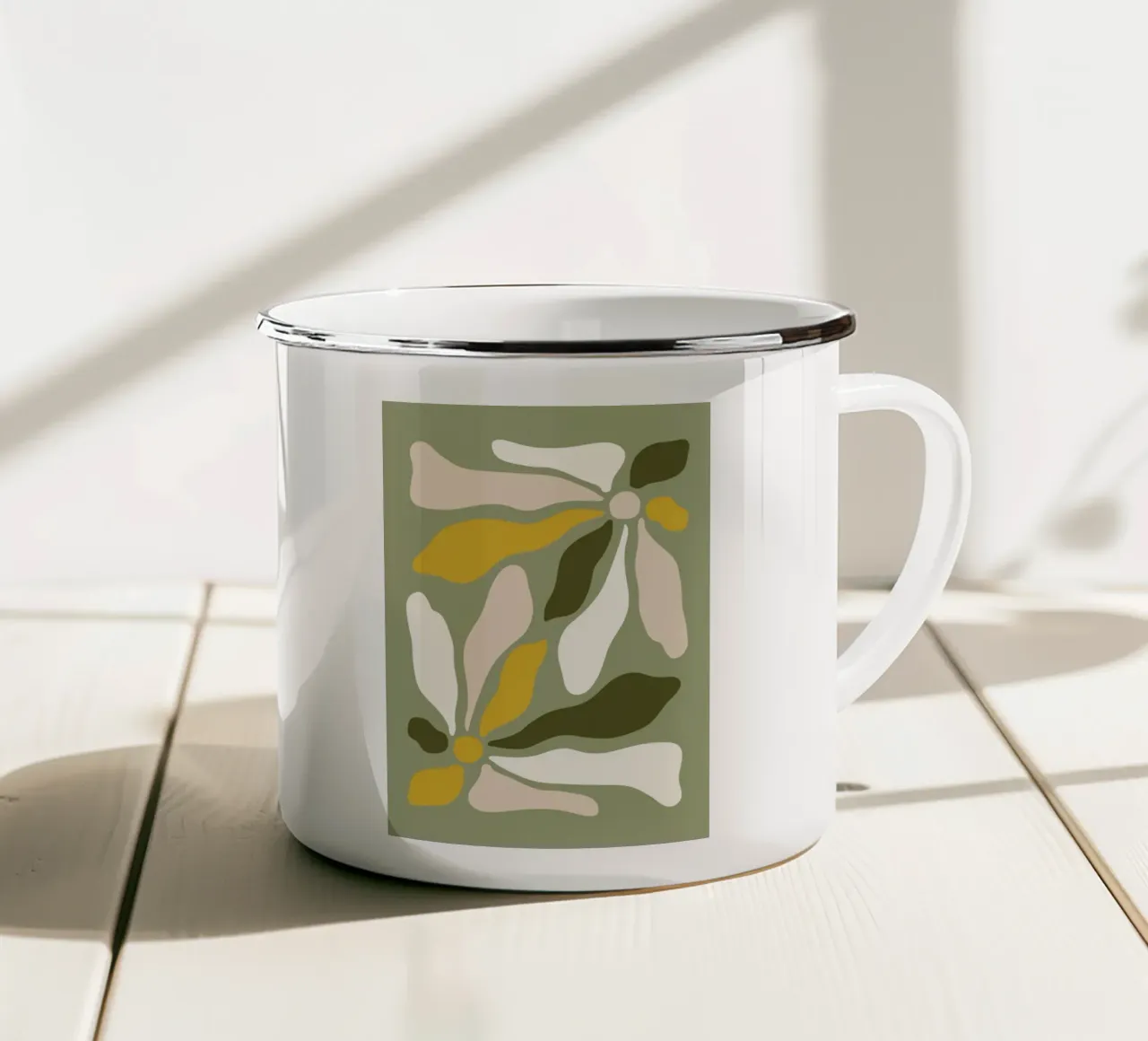 Abstract Floral Dance tazza in smalto da vintageshop