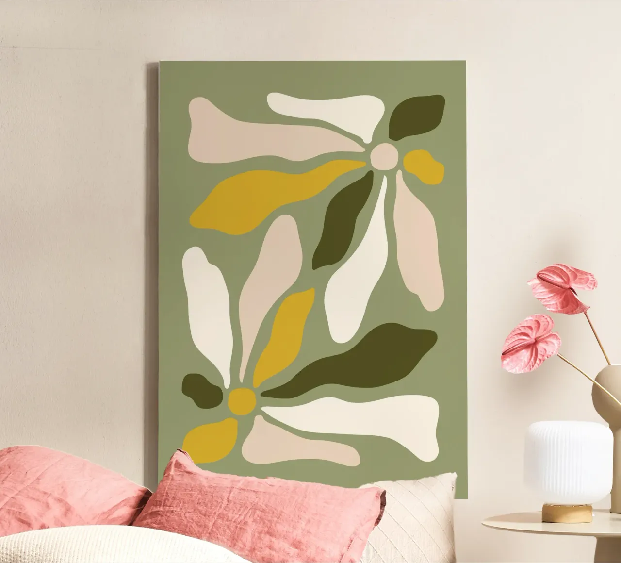 Abstract Floral Dance tela con Cornice a cassetta da vintageshop