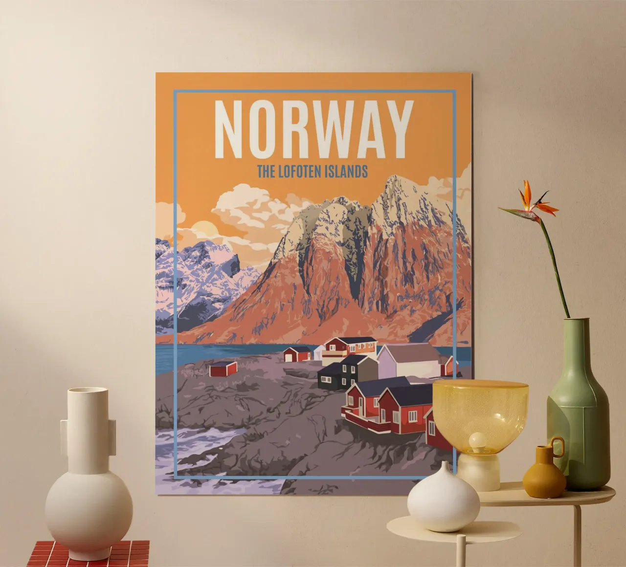 Norvegia Isole Lofoten poster con telaio in plastica da hewitt shop
