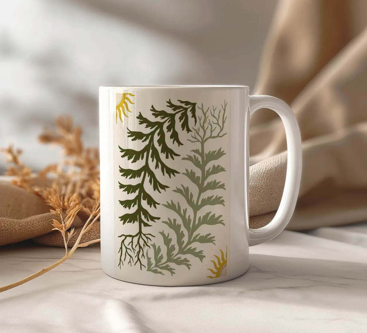 Sun and Seaweed tazza in ceramica da vintageshop