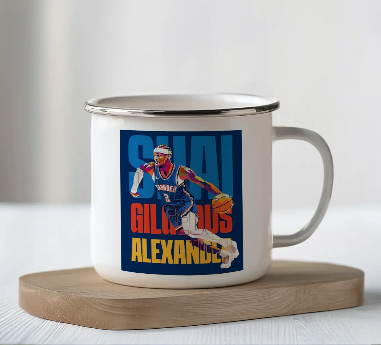 shai gilgeous alexander tazza in smalto da willtahuyshop