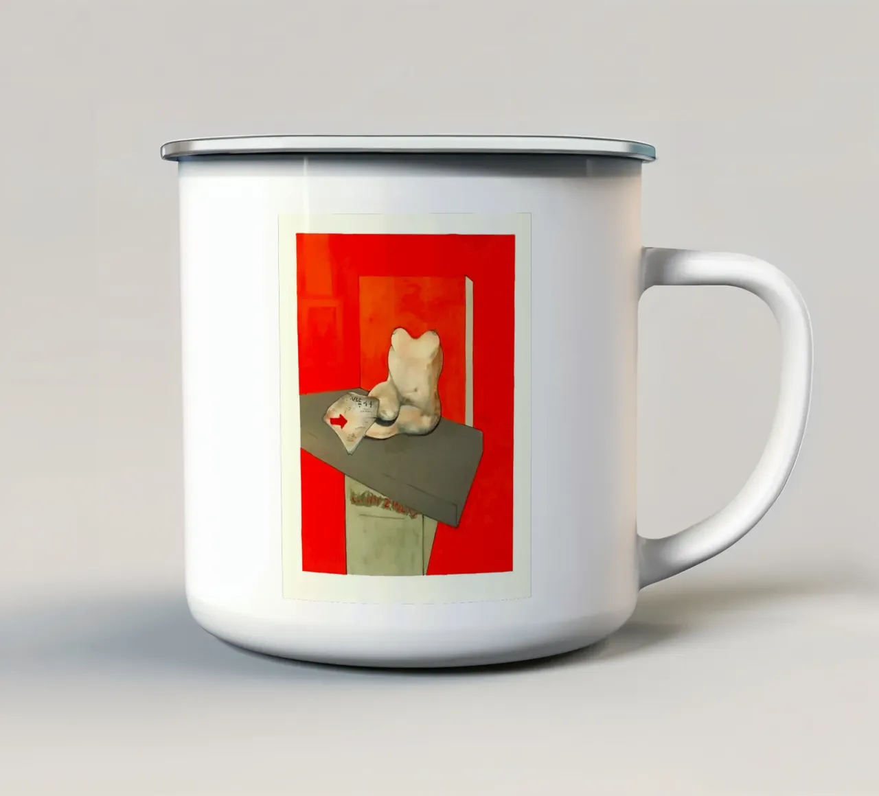 Studio del corpo umano di Ingres tazza in smalto da Collins Shop