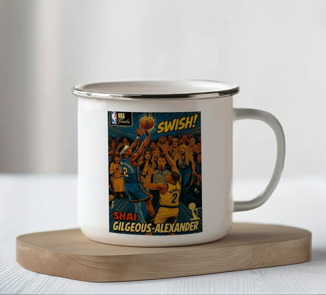 Shai Gilgeous tazza in smalto da willtahuyshop
