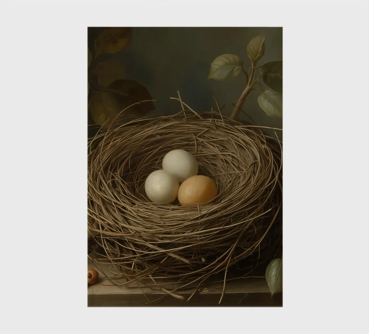 Bird's Nest with Three Eggs and Foliage notebook by DesignDoodle