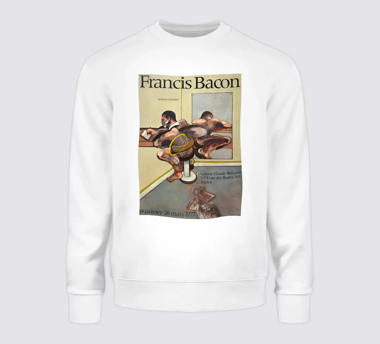 manifesto di mostra di francis bacon anni '70 felpa da Collins Shop