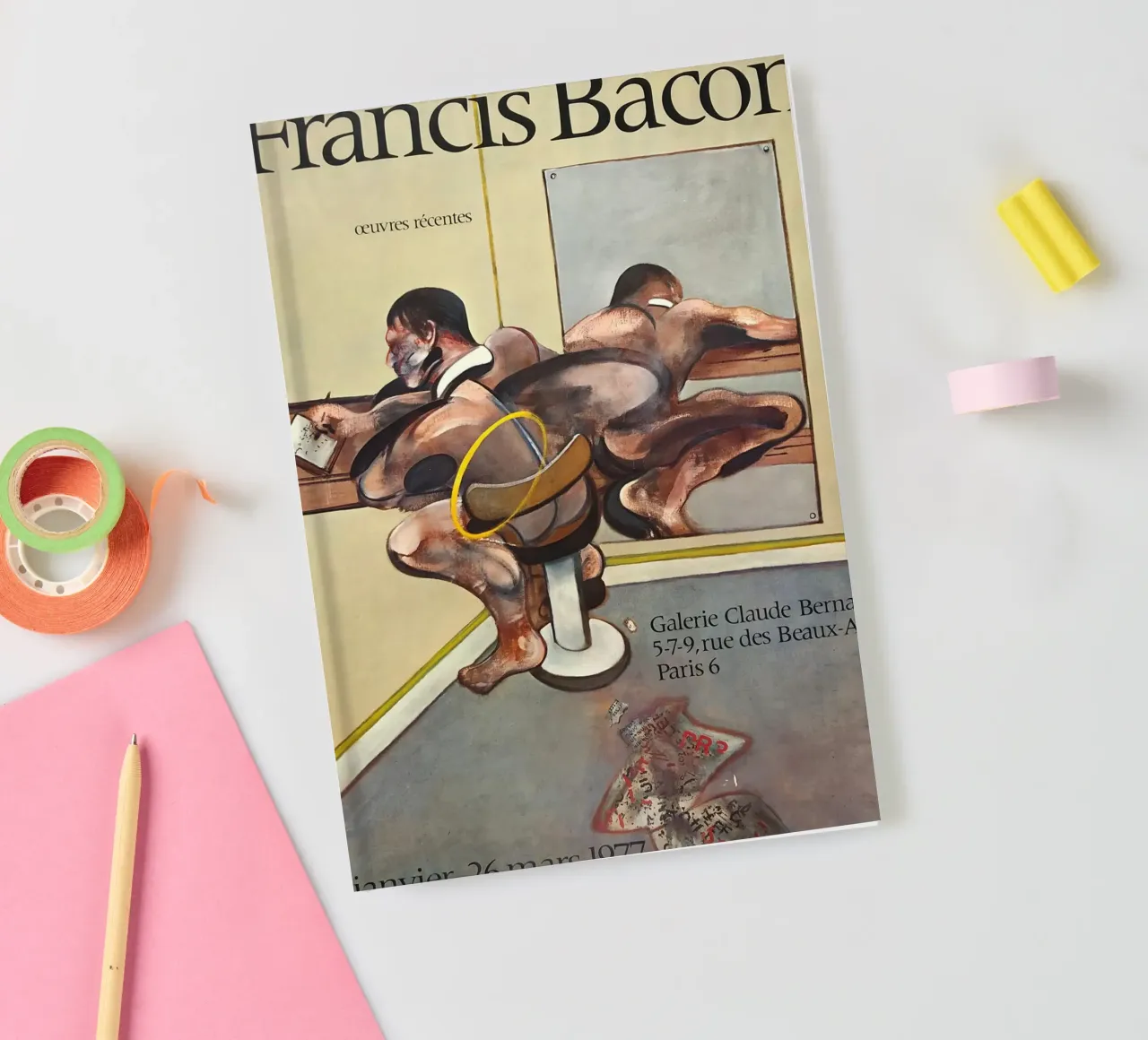 manifesto di mostra di francis bacon anni '70 diario da Collins Shop