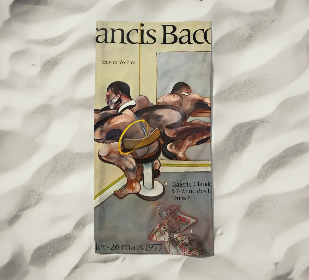 manifesto di mostra di francis bacon anni '70 telo mare da Collins Shop