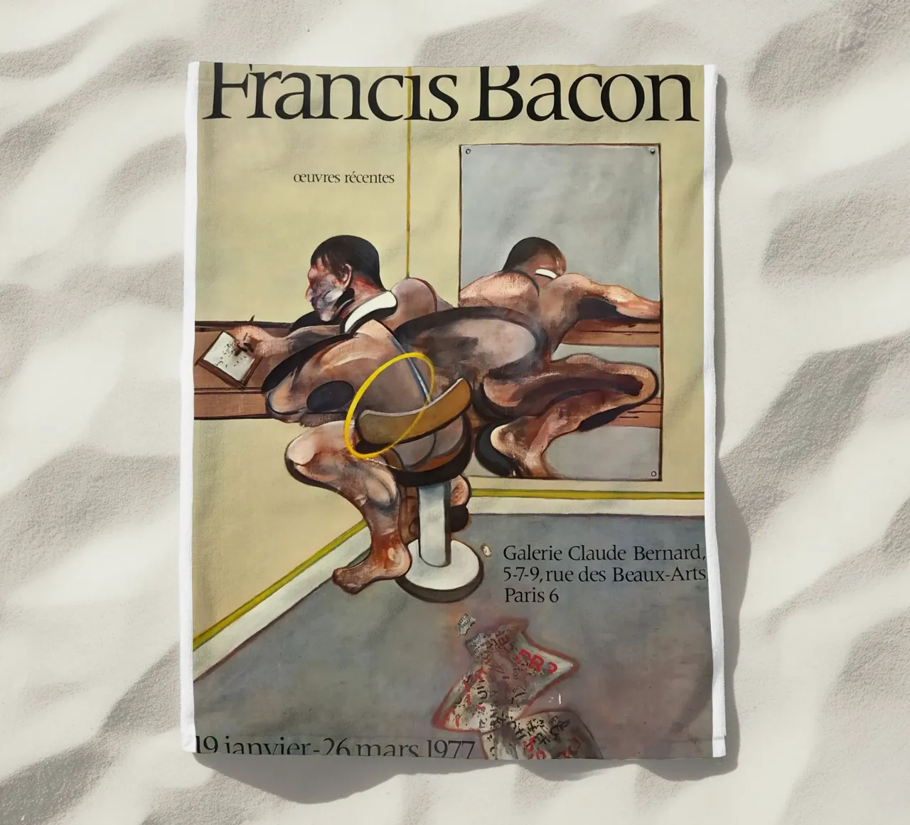 manifesto di mostra di francis bacon anni '70 telo mare da Collins Shop