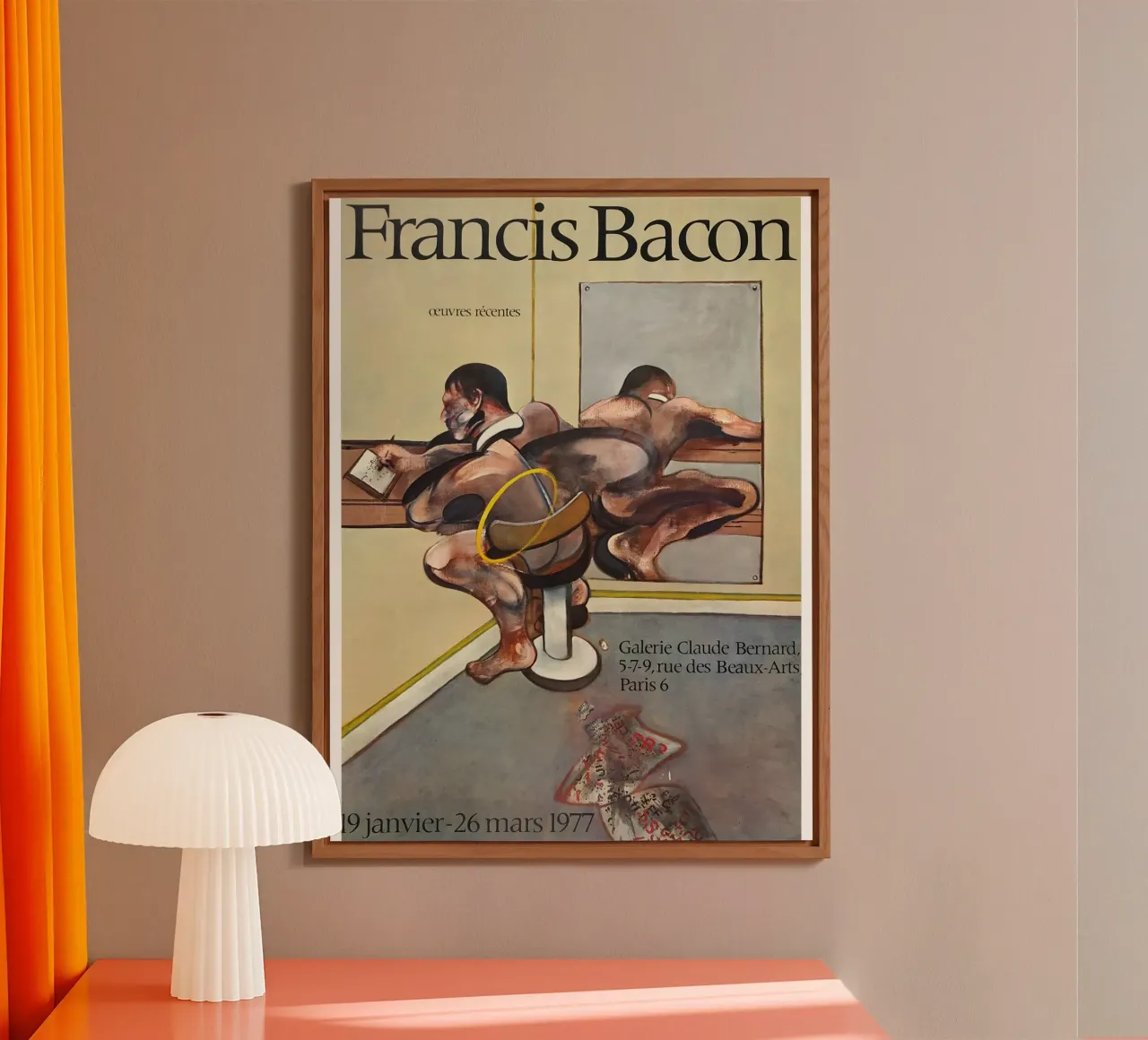 manifesto di mostra di francis bacon anni '70 alluminio dibond da Collins Shop
