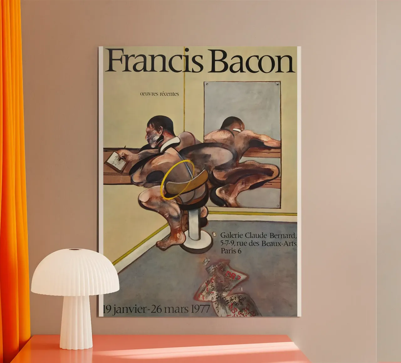 manifesto di mostra di francis bacon anni '70 carta hahnemühle da Collins Shop