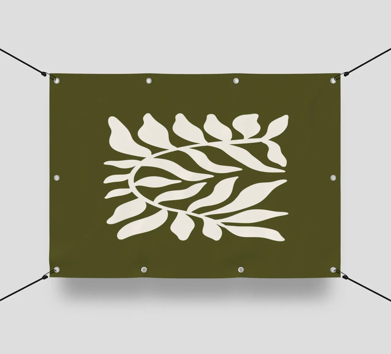Olive Branch Silhouette telo in pvc da vintageshop