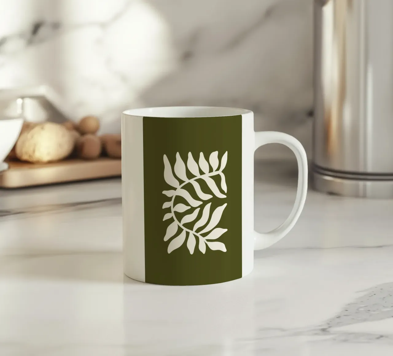Olive Branch Silhouette tazza in ceramica da vintageshop